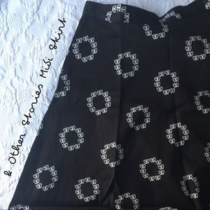 & Other Stories Butterfly Midi Skirt